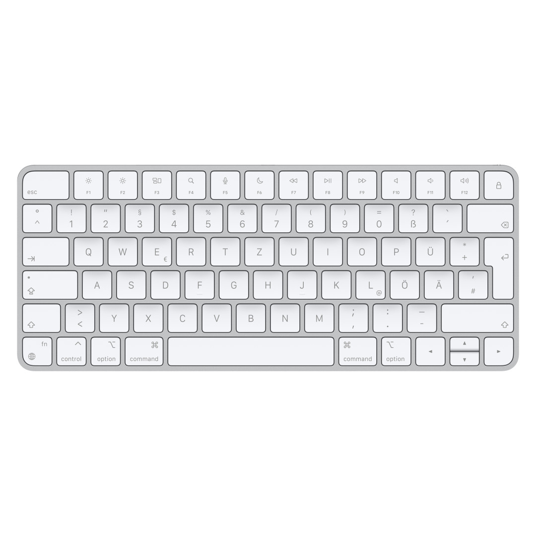 Apple Magic tastiera USB + Bluetooth Tedesco Alluminio, Bianco
