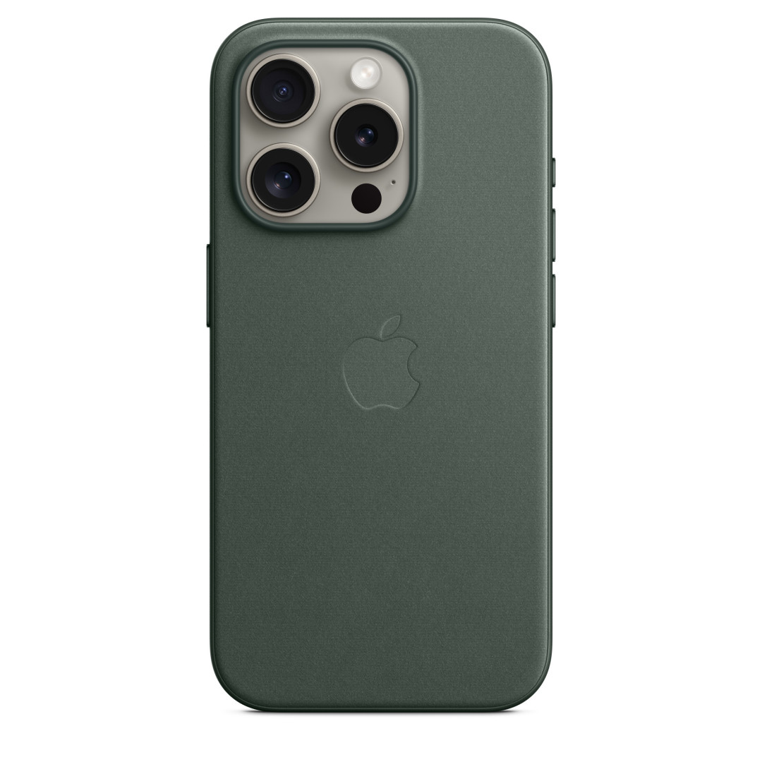 Apple Custodia MagSafe in tessuto Finewoven per iPhone 15 Pro - Sempreverde