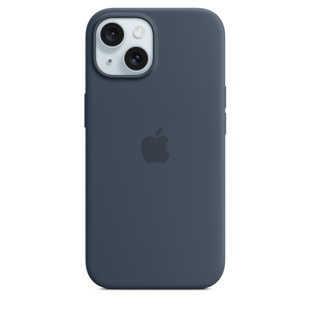 Apple Custodia MagSafe in silicone per iPhone 15 - Blu Tempesta