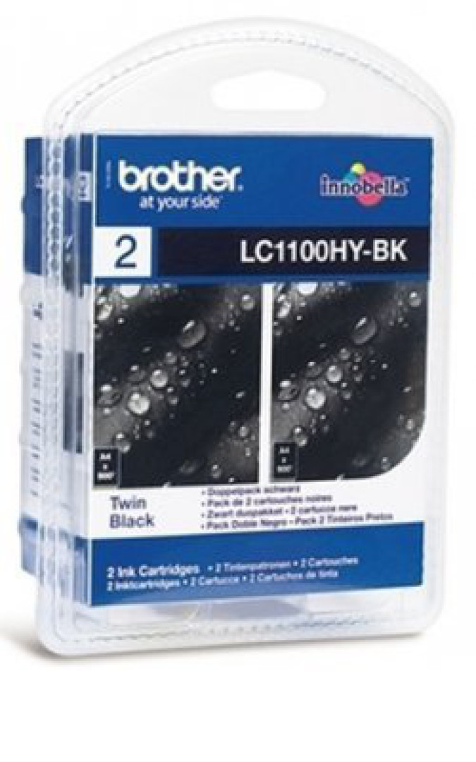 Brother LC-1100HYBKBP2DR cartuccia d'inchiostro 2 pz Originale Nero