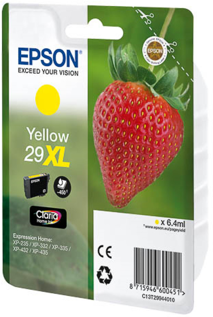 Epson Strawberry 29XL Y cartuccia d'inchiostro 1 pz Originale Resa elevata (XL) Giallo