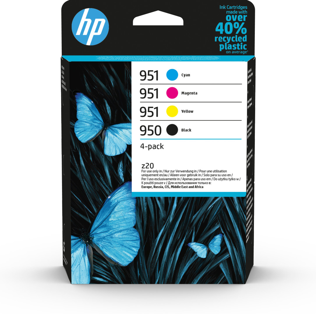 HP Confezione da 4 cartucce di inchiostro originali 950/951, nero, ciano, magenta, giallo