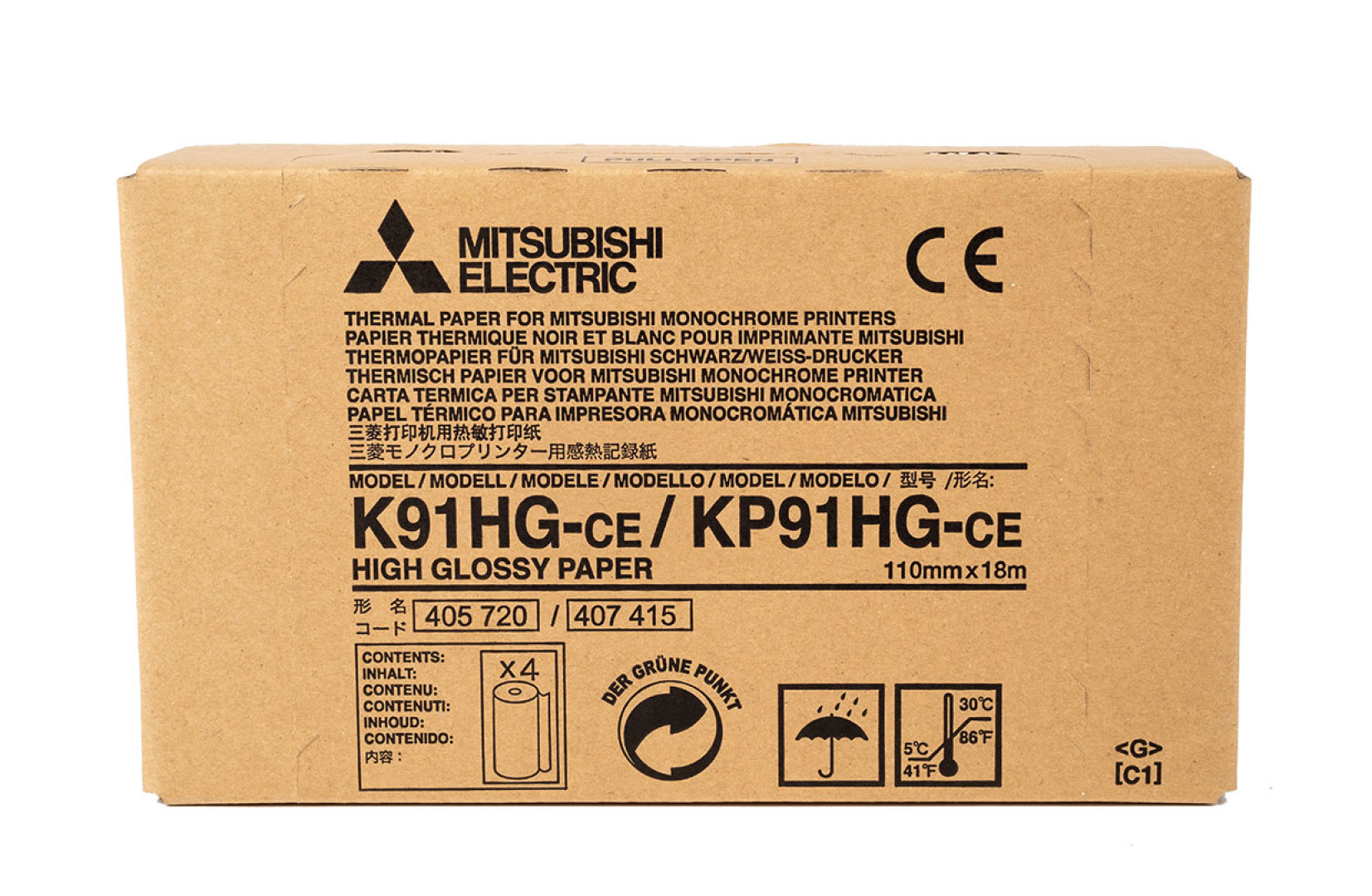 Mitsubishi Electric KP91HG-CE carta termica 20 m