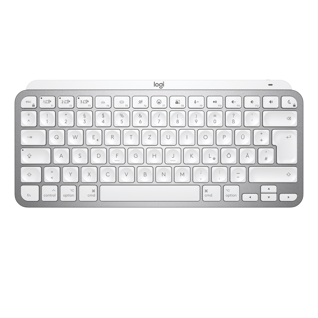 Logitech MX Keys Mini For Mac Minimalist Wireless Illuminated Keyboard tastiera Bluetooth QWERTZ Tedesco Grigio